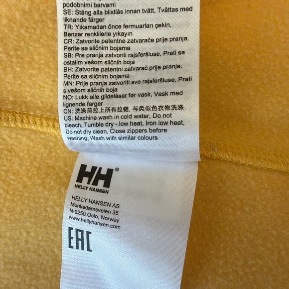 Helly Hansen Women’s Full Zip Fleece Jacket Yellow Peach Softshell - M - Picture 5 of 10